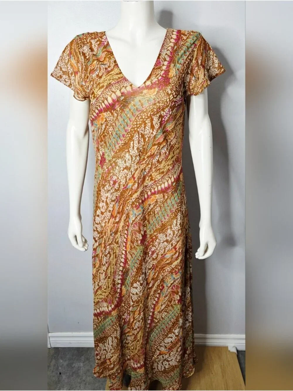 Tory Burch Reversible Bias-Cut Maxi Gown